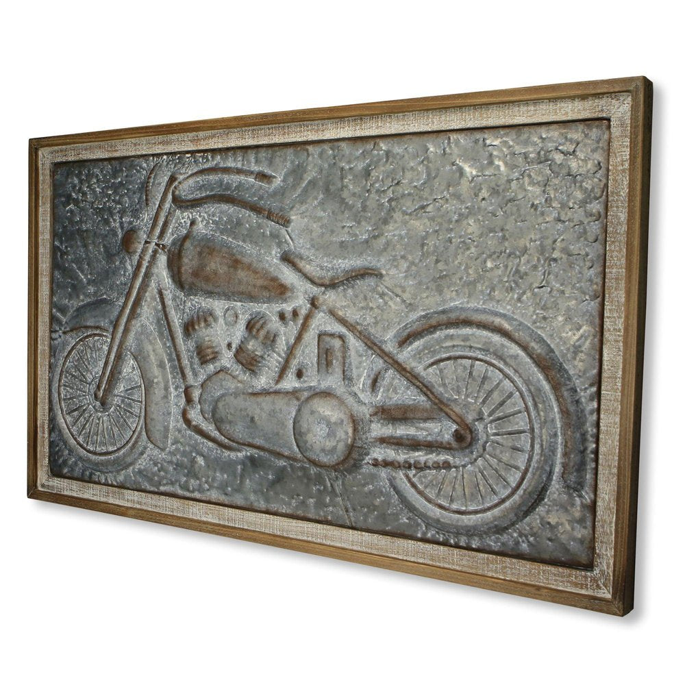 23" X 39" Gray and Brown Wood and Metal Wall Decor — view 4