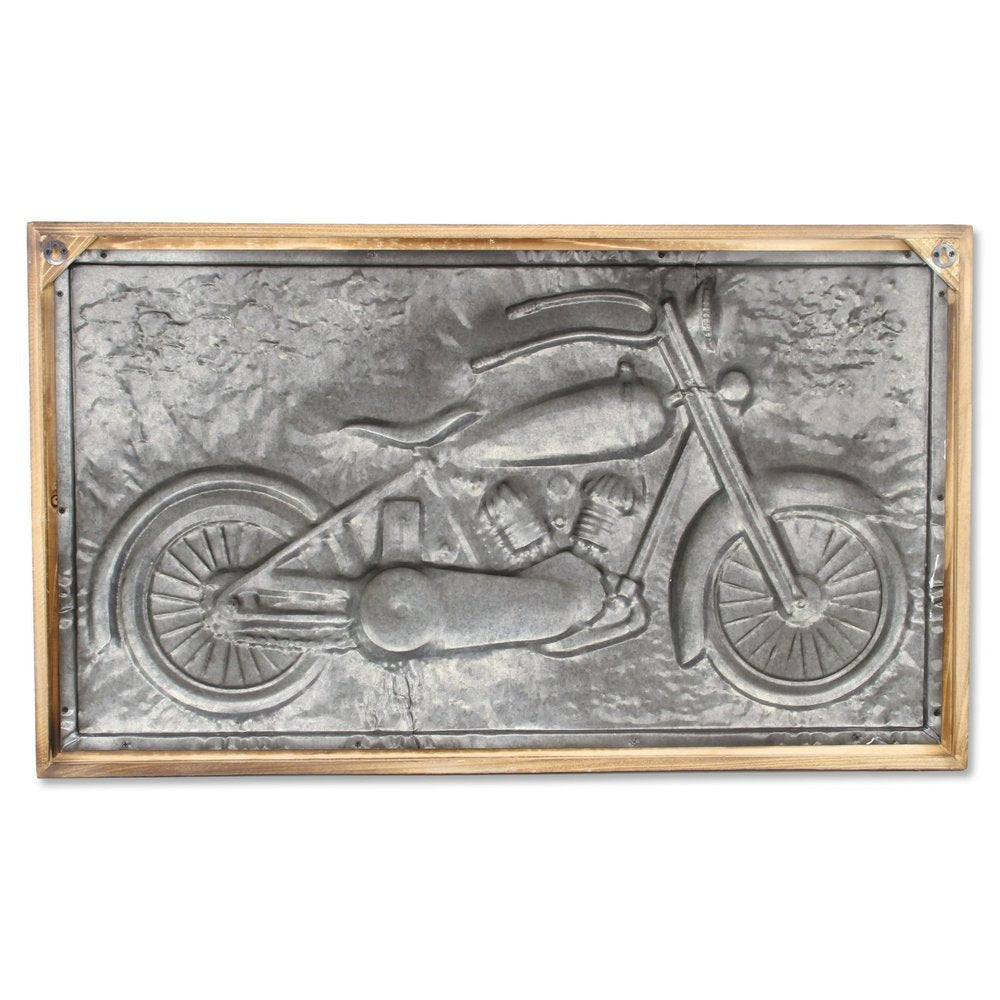 23" X 39" Gray and Brown Wood and Metal Wall Decor — view 5