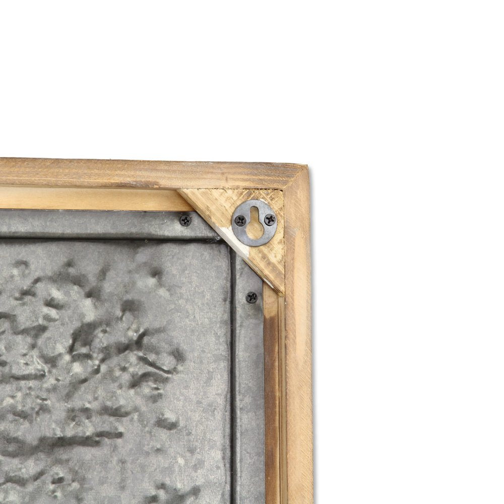 23" X 39" Gray and Brown Wood and Metal Wall Decor — view 6