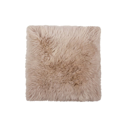 Set Of Two 17" X 17" Taupe Wool Solid Color Chair Pads HomeRoots