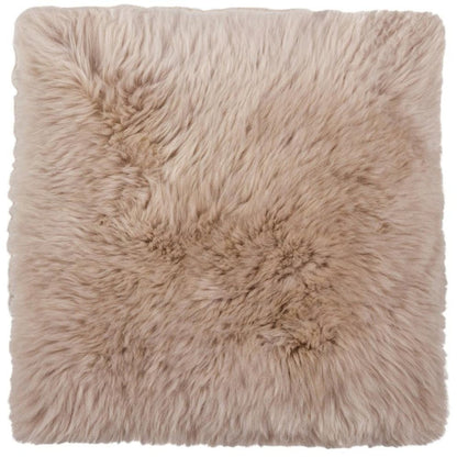 Set Of Two 17" X 17" Taupe Wool Solid Color Chair Pads HomeRoots