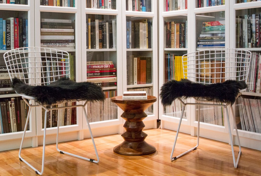 Set Of Two 17" X 17" Black Wool Chair Pads HomeRoots