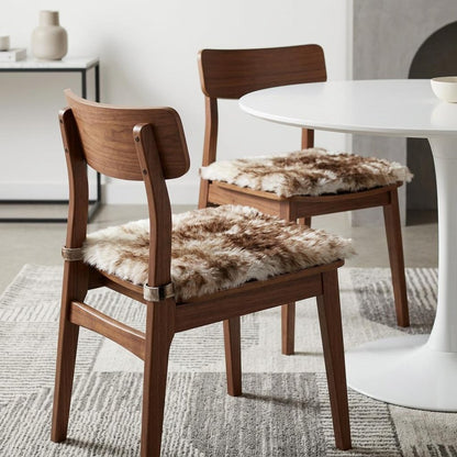 Set Of Two 17" X 17" Gradient Chocolate Wool Chair Pads HomeRoots
