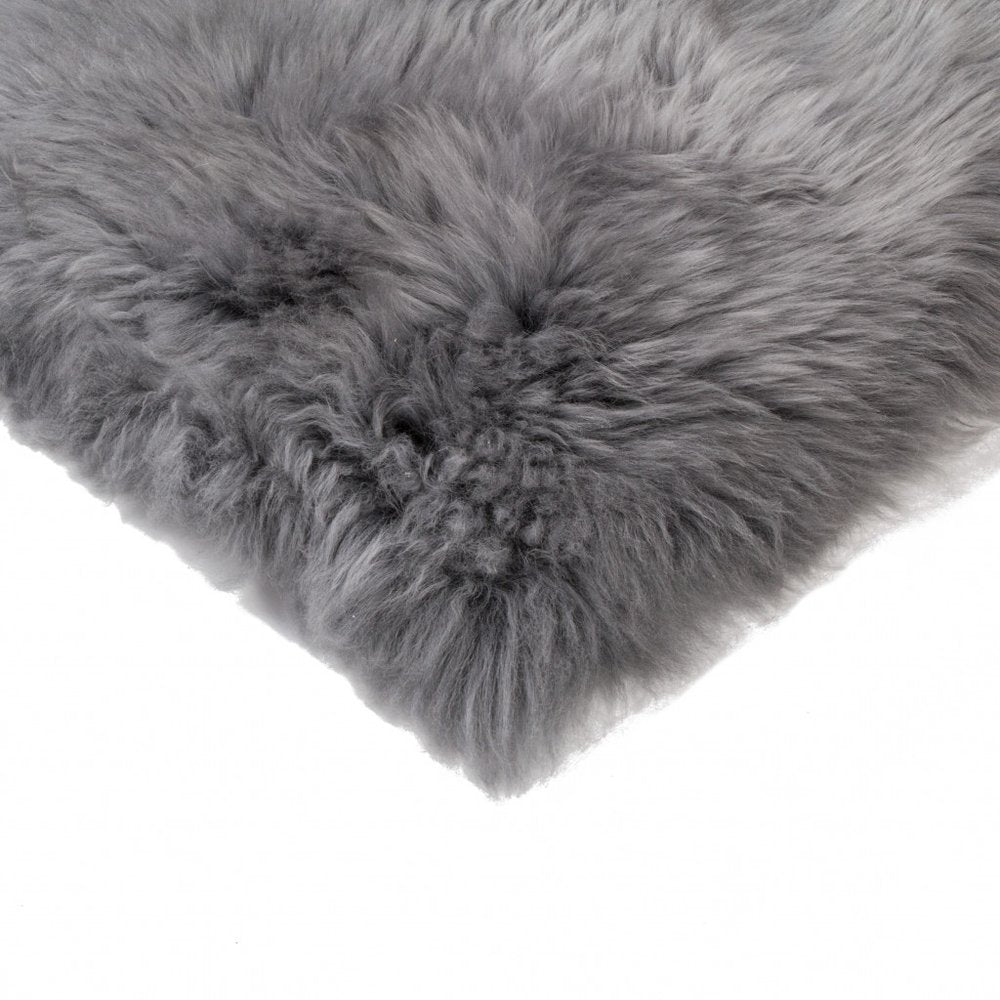 Set Of Four 17" X 17" Grey Wool Chair Pads HomeRoots