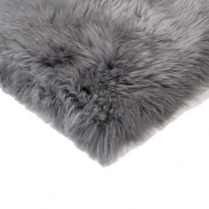 Set Of Four 17" X 17" Grey Wool Chair Pads HomeRoots