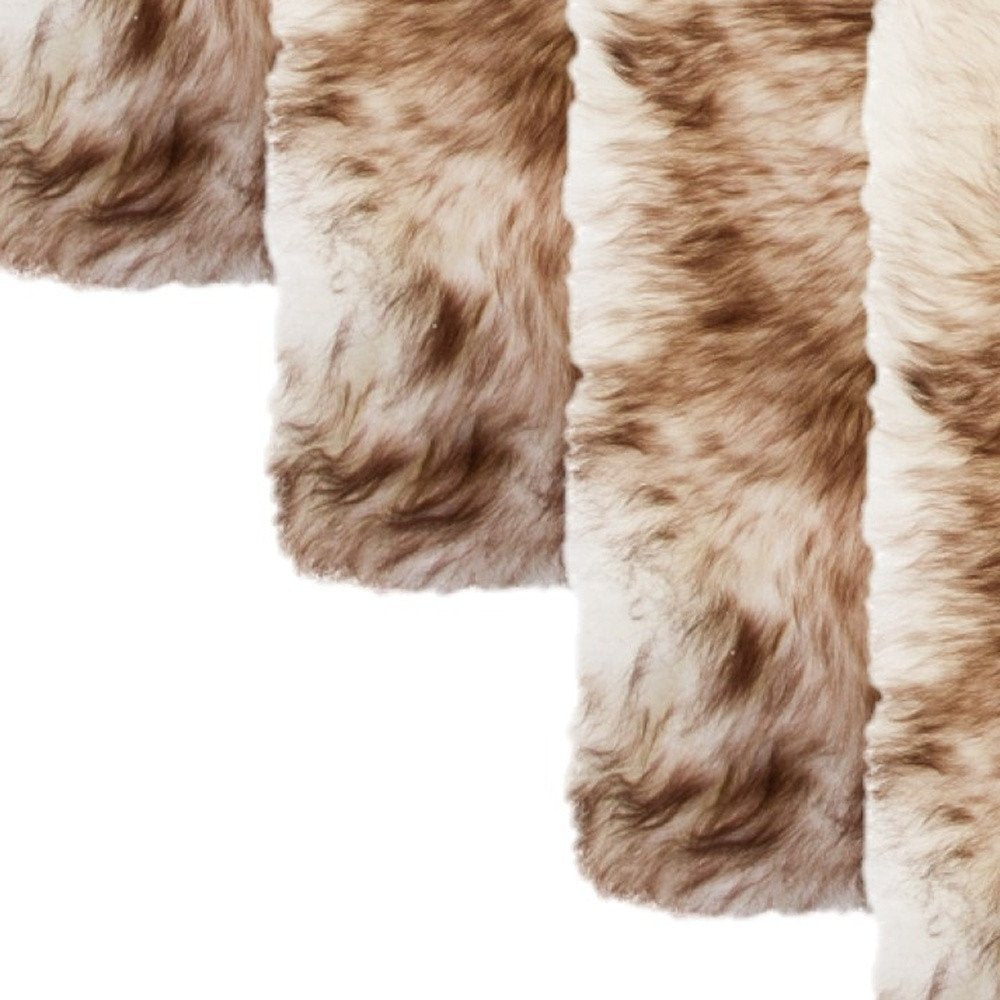Set Of Four 17" X 17" Gradient Chocolate Wool Chair Pads HomeRoots