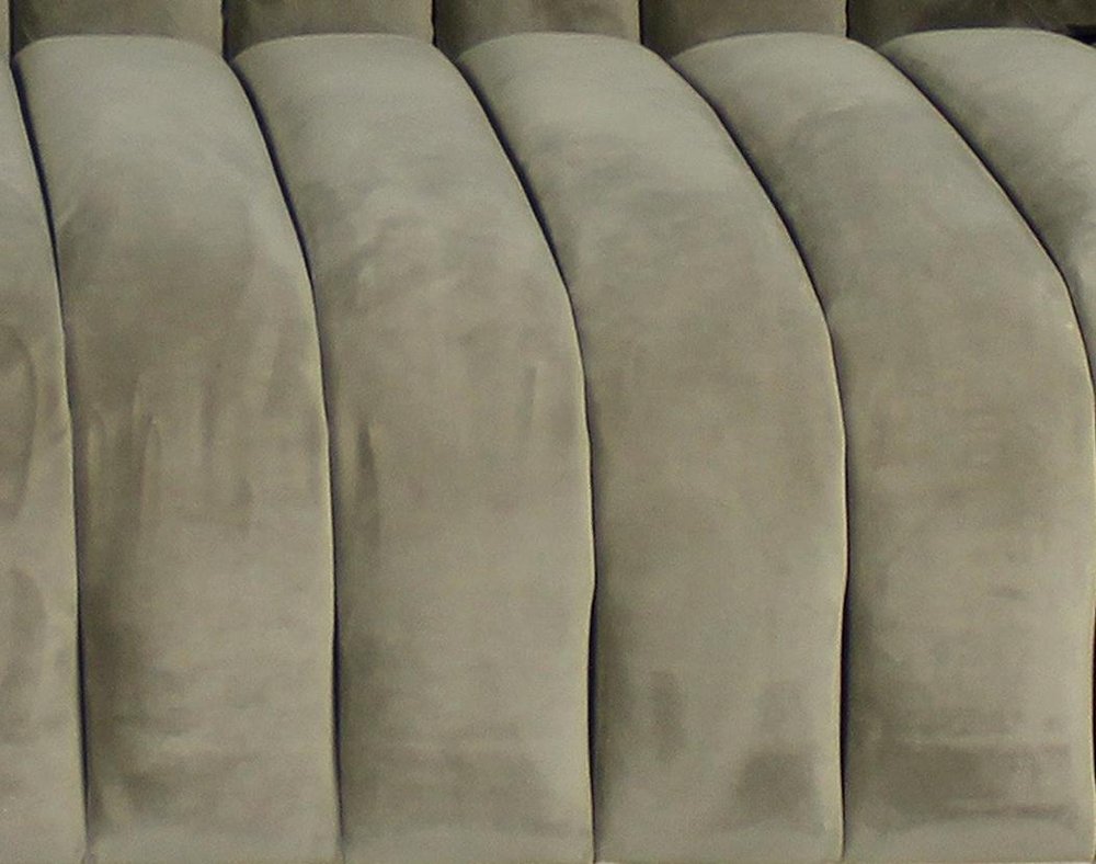 90" Gray Brown Velvet Sofa And Toss Pillows With Gold Legs HomeRoots