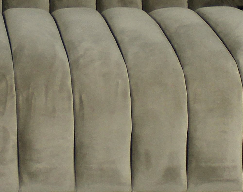 90" Gray Brown Velvet Sofa And Toss Pillows With Gold Legs HomeRoots