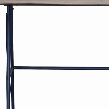 44" Brown and Black Solid Wood Writing Desk HomeRoots