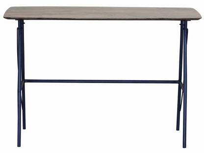 44" Brown and Black Solid Wood Writing Desk HomeRoots