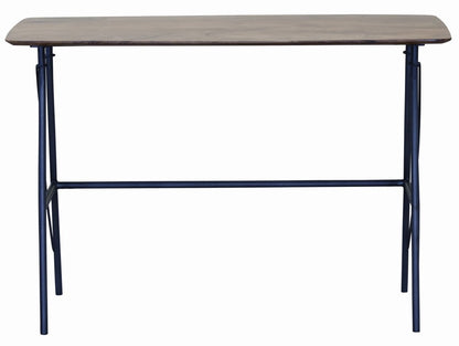 44" Brown and Black Solid Wood Writing Desk HomeRoots