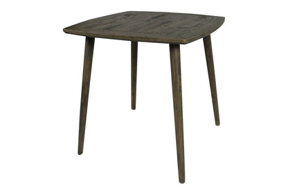 Five Piece Brown and Black Square Solid Wood Dining Set with Four Chairs HomeRoots