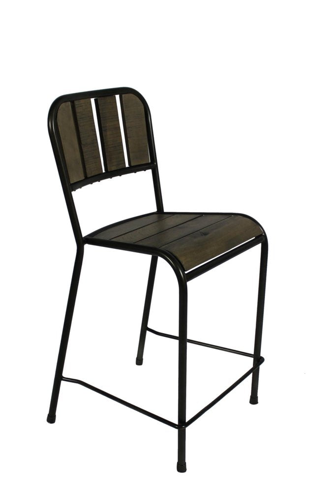Five Piece Brown and Black Square Solid Wood Dining Set with Four Chairs HomeRoots