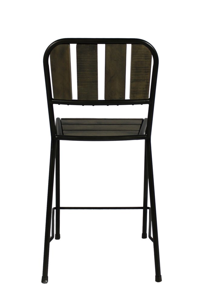 Five Piece Brown and Black Square Solid Wood Dining Set with Four Chairs HomeRoots
