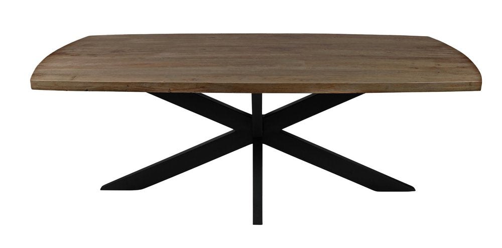 Nine Piece Gray and Black Solid Wood Dining Set with Eight Chairs HomeRoots