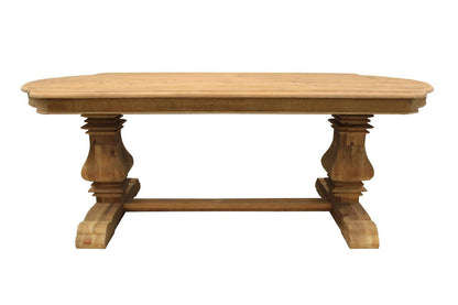 Nine Piece Natural Solid Wood Dining Set with Eight Chairs HomeRoots