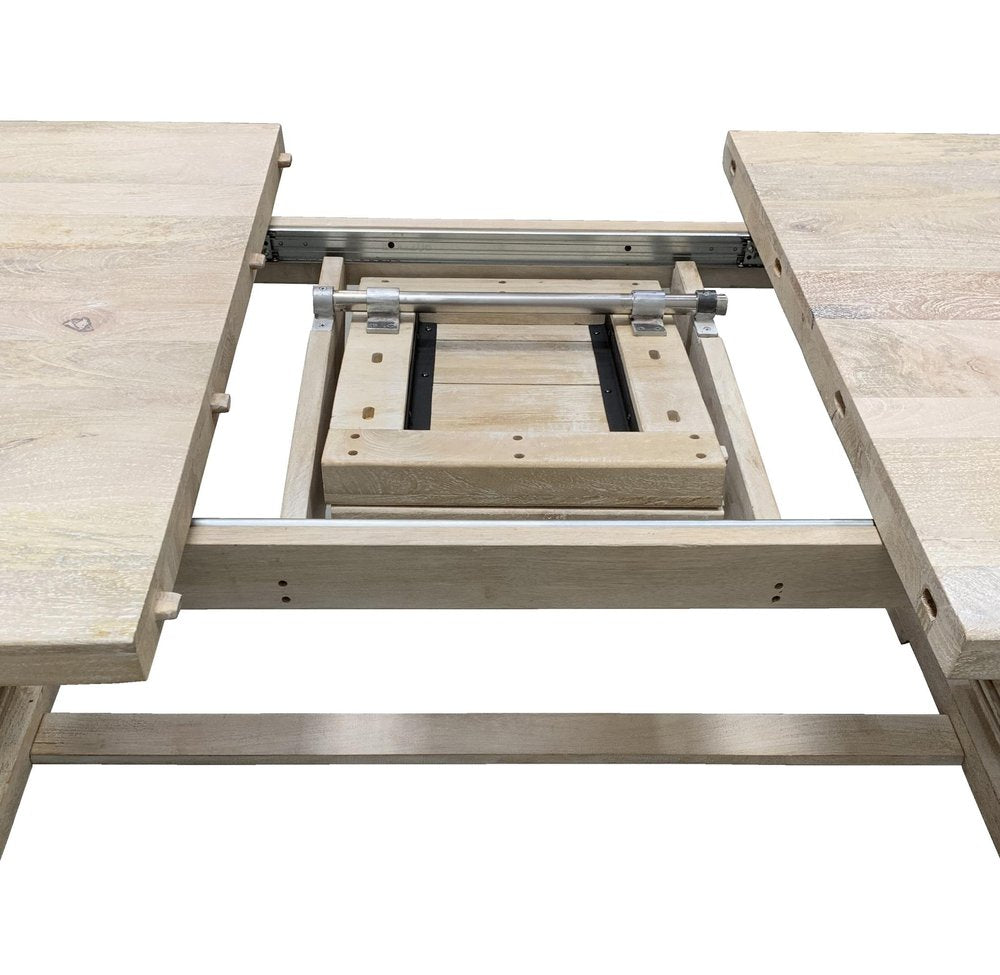 Nine Piece White Solid Wood Dining Set with Eight Chairs HomeRoots