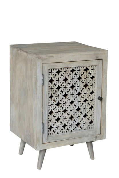 30" Gray Solid Wood Nightstand HomeRoots
