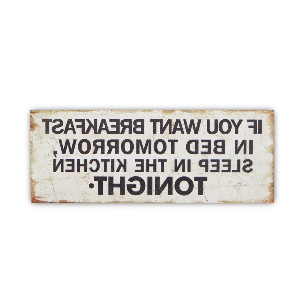 9" X 24" White and Black If You Want Breakfast Wood Wall Decor — view 5