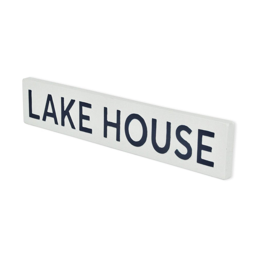 5" X 24" White Lake House Metal Wall Decor — view 3