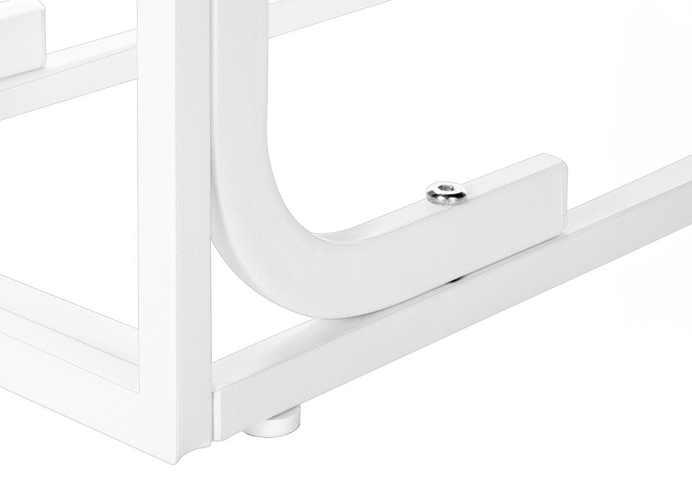 25" White Laminate and Iron End Table HomeRoots