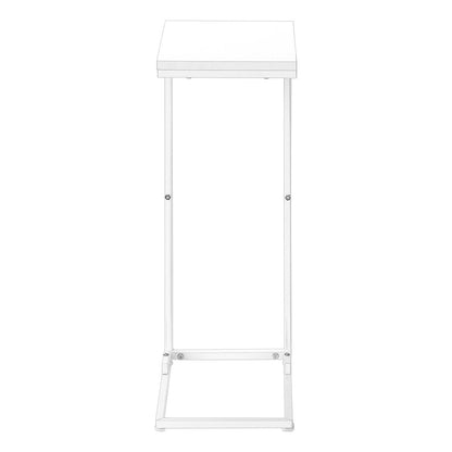 25" White Laminate and Iron End Table HomeRoots