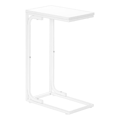 25" White Laminate and Iron End Table HomeRoots