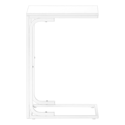 25" White Laminate and Iron End Table HomeRoots