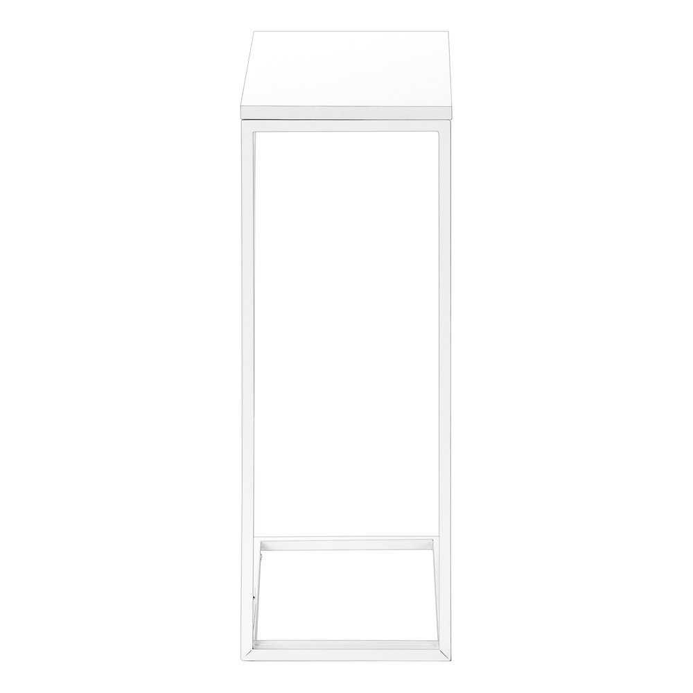 25" White Laminate and Iron End Table HomeRoots