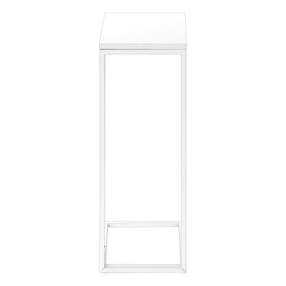 25" White Laminate and Iron End Table HomeRoots