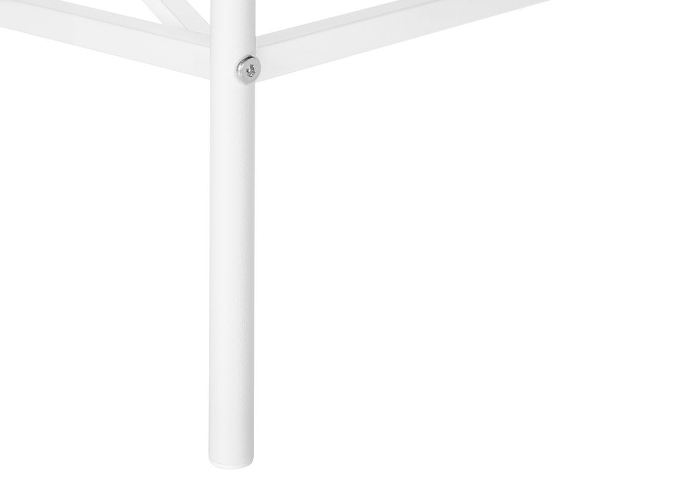 24" White Wood And Metal End Table With Shelf — view 7