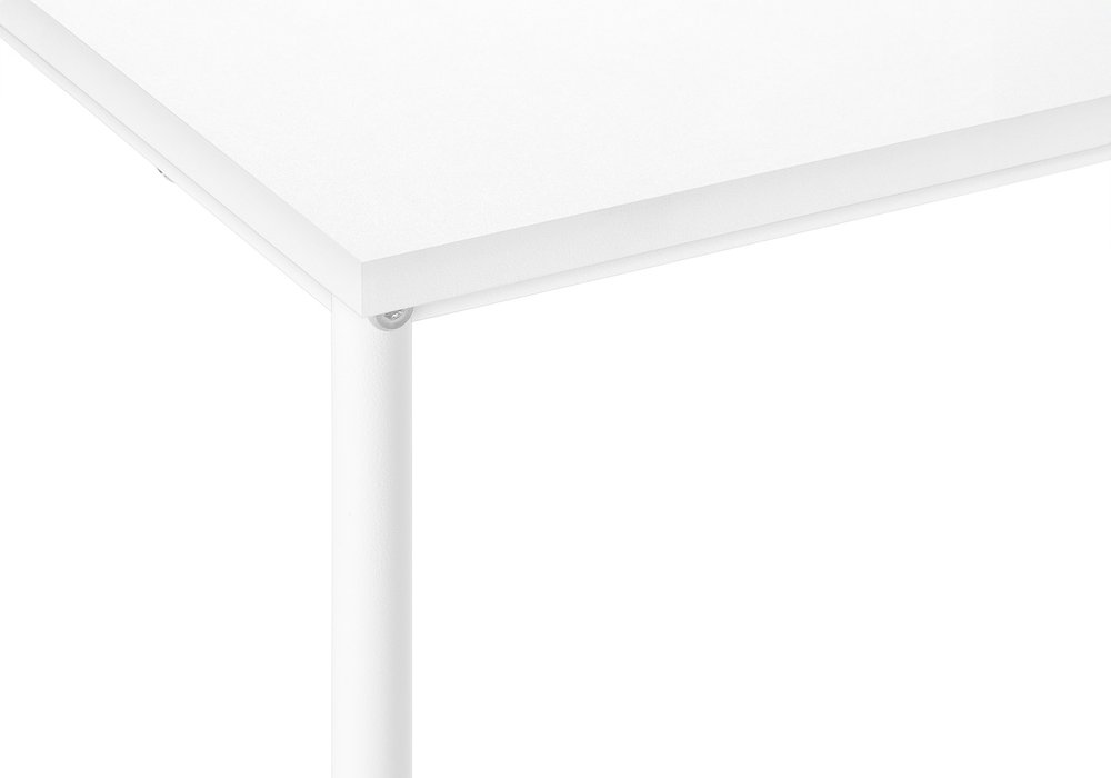 24" White Wood And Metal End Table With Shelf — view 11