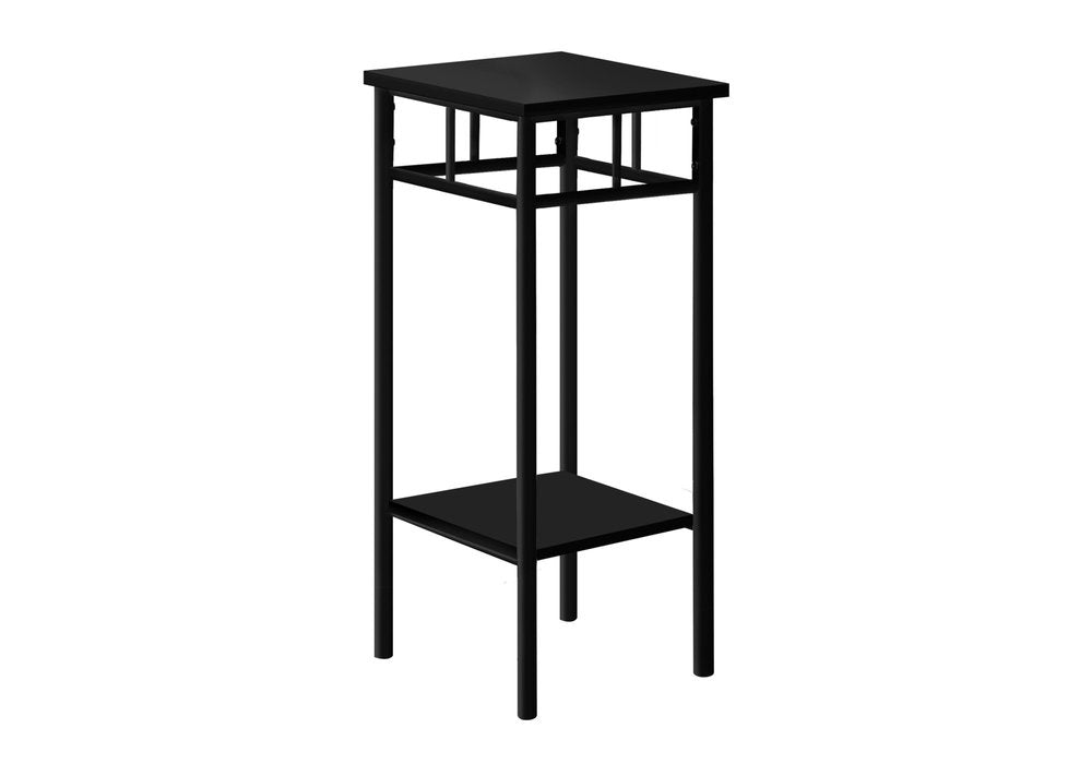28" Black Square End Table With Shelf HomeRoots