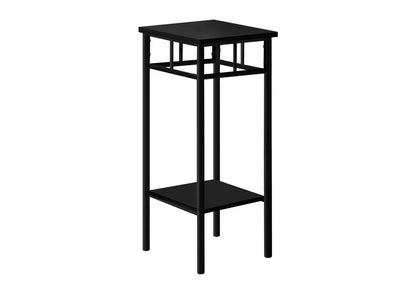 28" Black Square End Table With Shelf HomeRoots