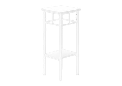 28" White Square End Table With Shelf HomeRoots
