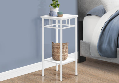 28" White Square End Table With Shelf HomeRoots