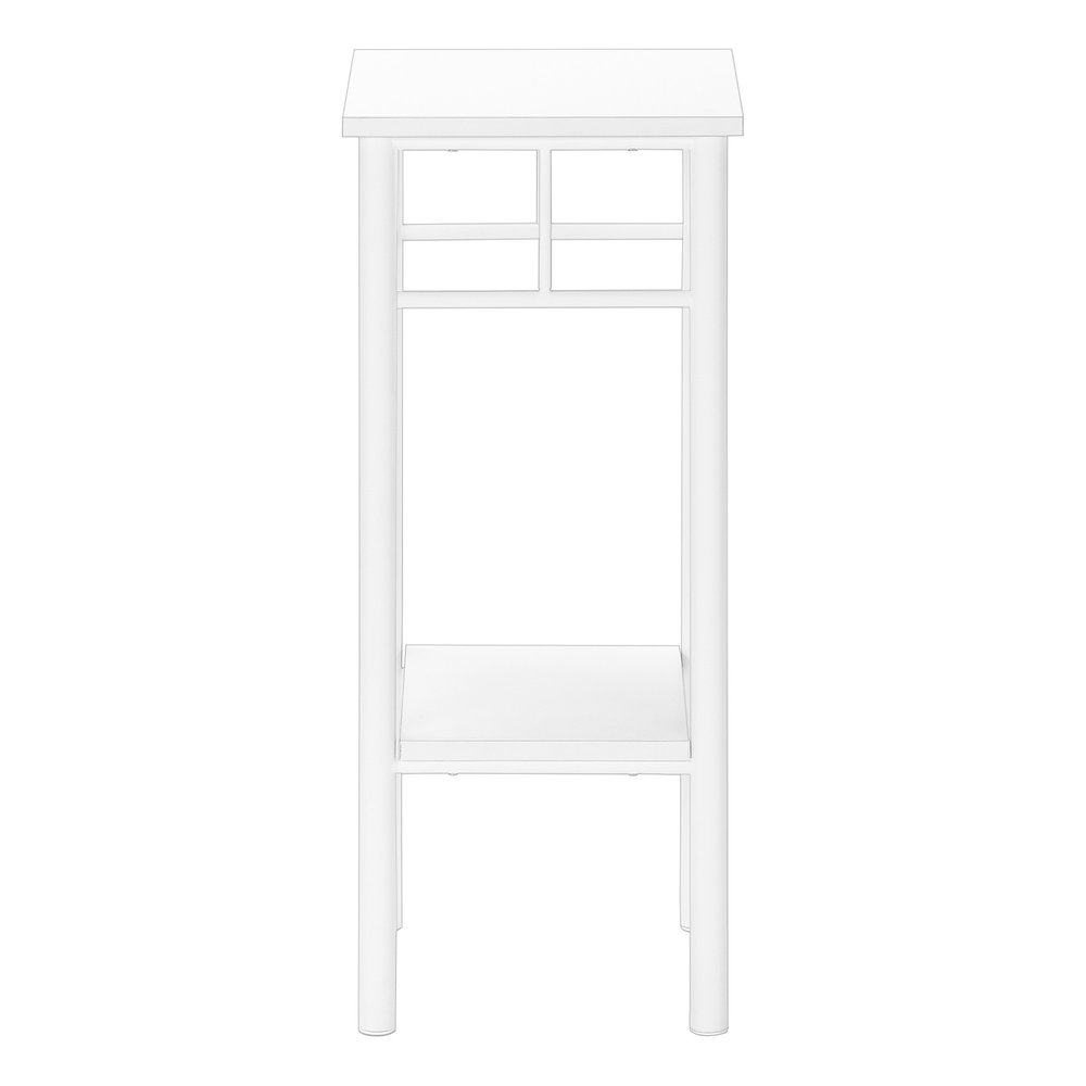 28" White Square End Table With Shelf HomeRoots