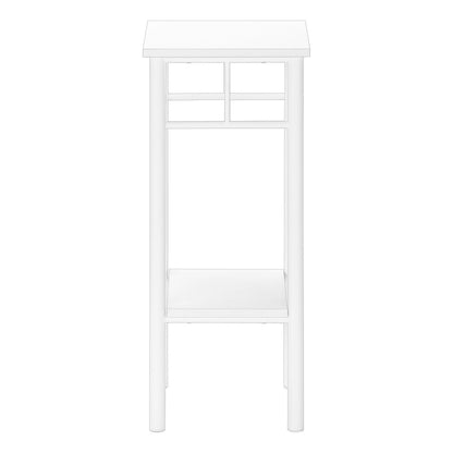 28" White Square End Table With Shelf HomeRoots
