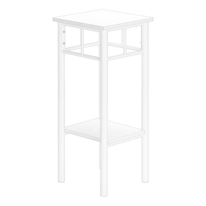 28" White Square End Table With Shelf HomeRoots