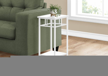 28" White Square End Table With Shelf HomeRoots