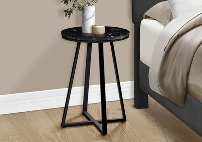 22" Black Round End Table HomeRoots