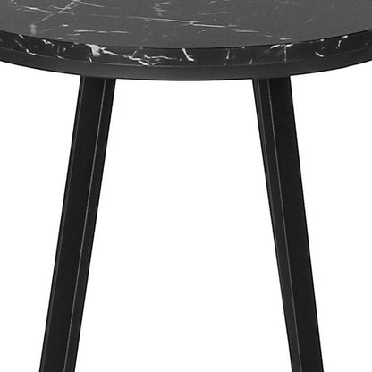 22" Black Round End Table HomeRoots
