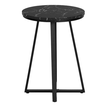 22" Black Round End Table