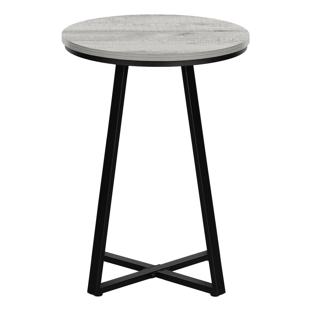 22" Black And Gray Round End Table HomeRoots