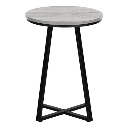 22" Black And Gray Round End Table HomeRoots