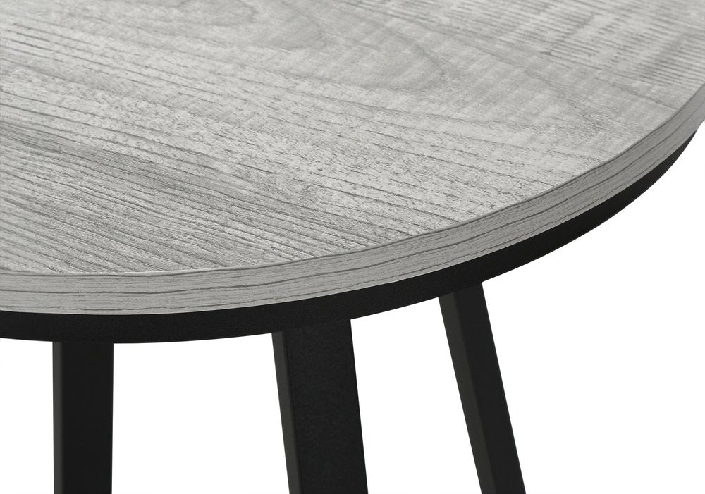 22" Black And Gray Round End Table — view 7