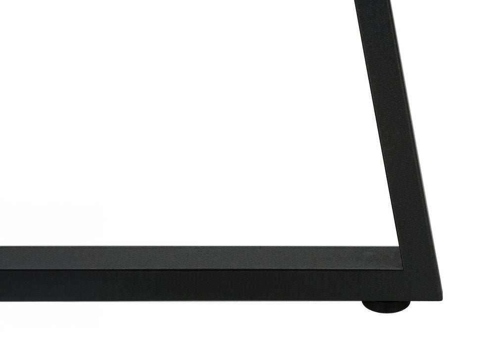 22" Gray And Black Wood And Iron Round Cross Legs End Table — view 8