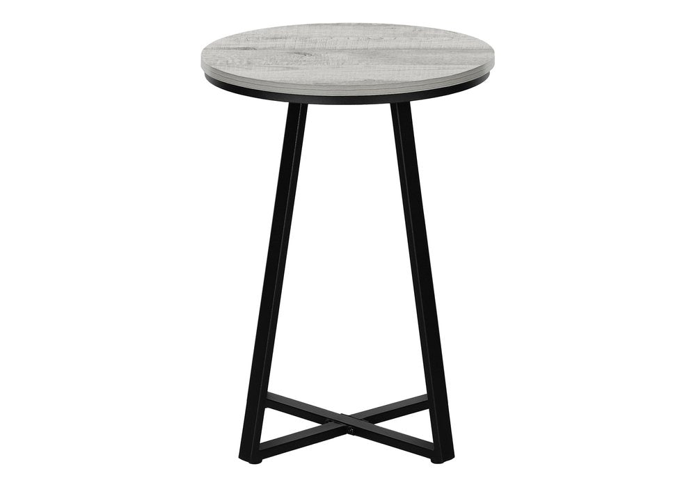 22" Black And Gray Round End Table HomeRoots