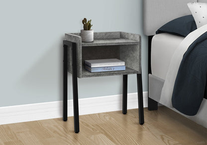 23" Black And Gray End Table With Shelf HomeRoots