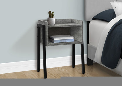 23" Black And Gray End Table With Shelf HomeRoots